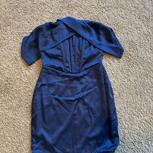 NEW!Mini of the shoulder Blue Women's Dress